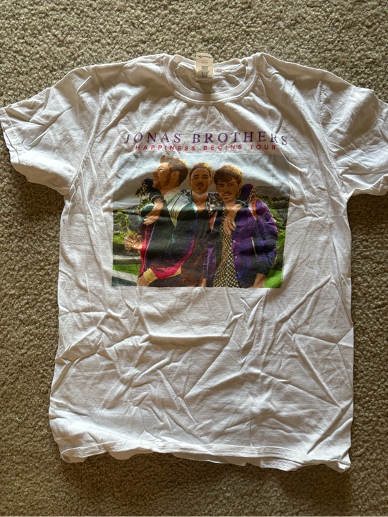 Jonas Brothers Tops - Jonas Brothers White 'Happiness Begins Tour' Graphic Tee